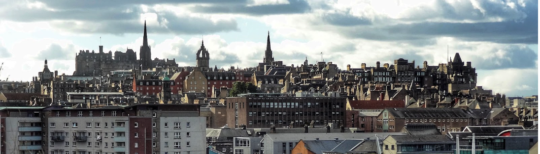 panoramic view of the city Edinburgh