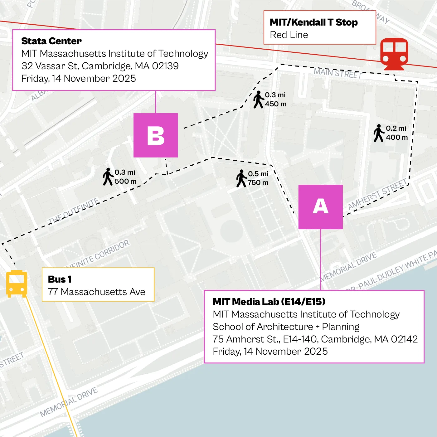 Map of MIT conference sites